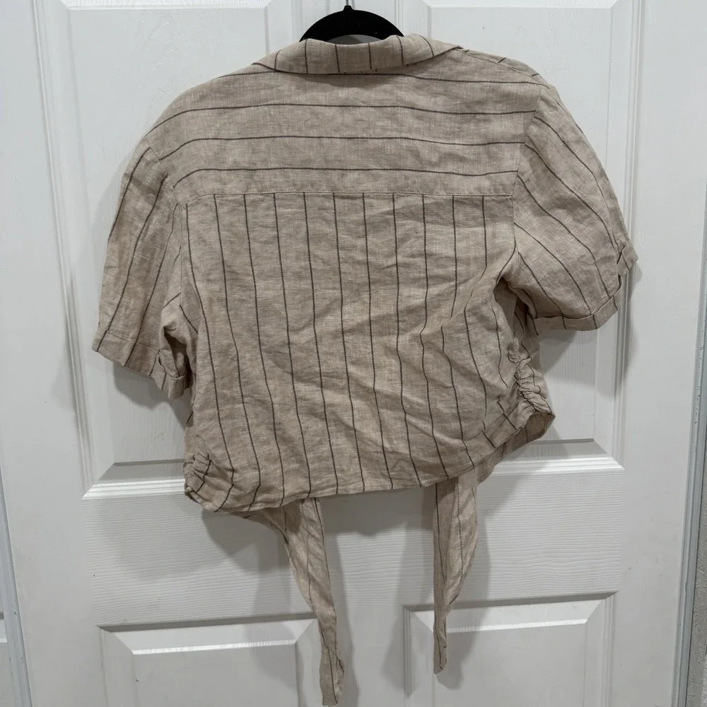 Women's Sanctuary SET top (xs) Pants‎ (small) Striped Linen Blend Lightweight
